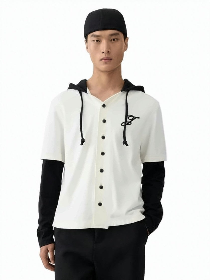 Jacquemus Layered White Long-Sleeve Shirt With Hood