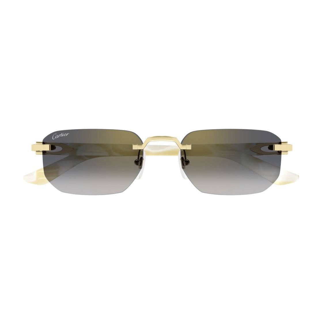 Cartier Rimless Sunglasses With Gradient Lenses And Link Detail
