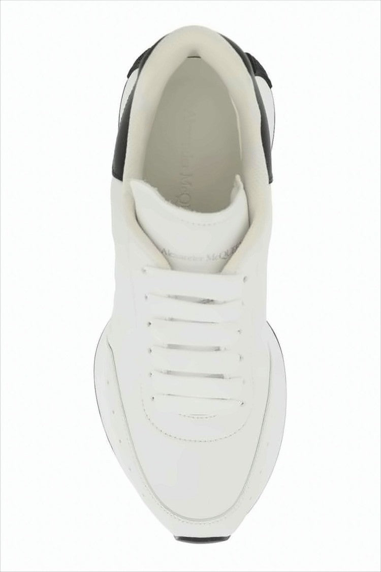 Alexander Mcqueen Low-Profile White Leather Sneakers With Sculpted Sole
