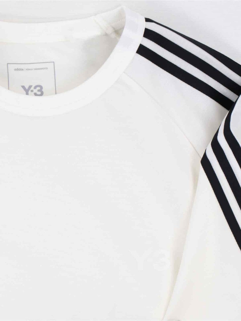 Y-3 T-Shirt. In White Fabric, Crew Neck, Short Sleeves