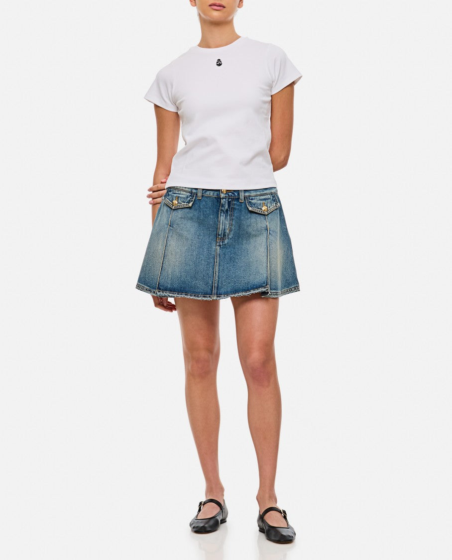 Alexander Mcqueen Stone Washed Miniskirt