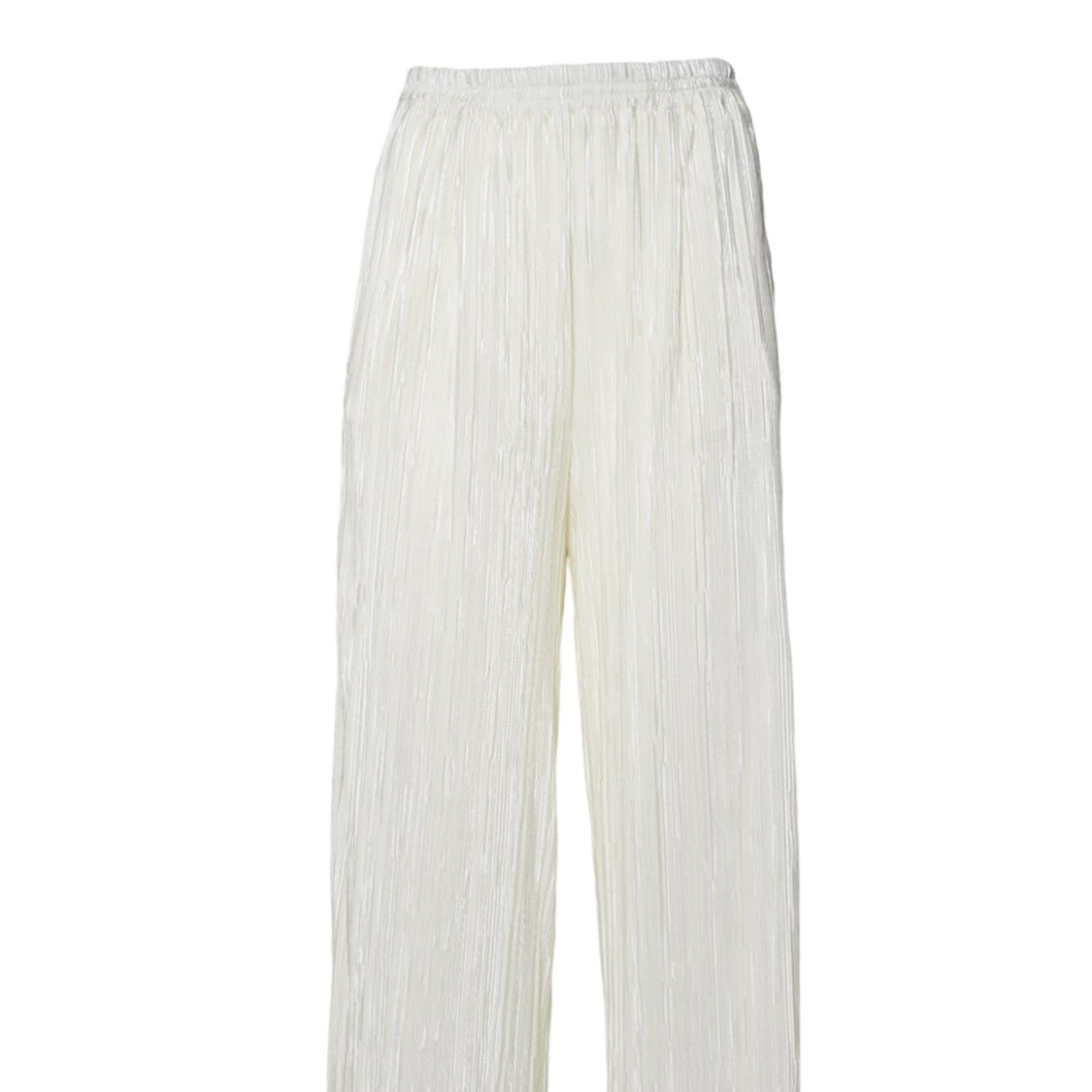 Solotre Pleated White Palazzo Pants