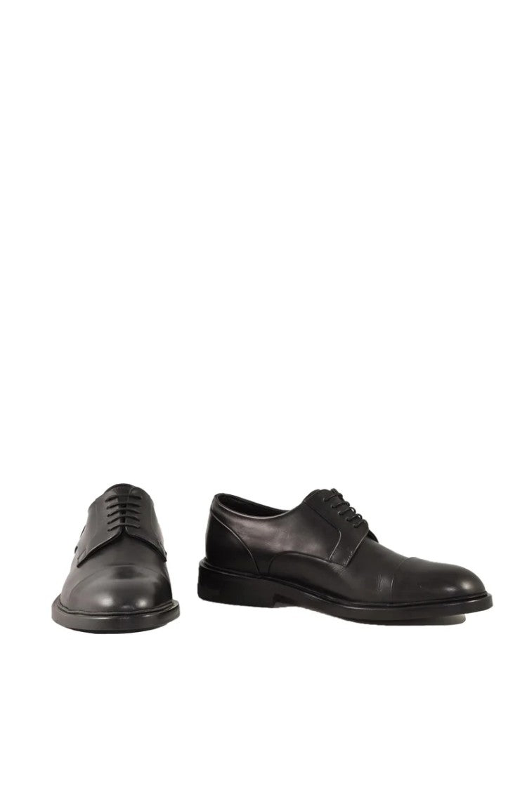 A.Testoni Men's Lace-Up Shoe - Black