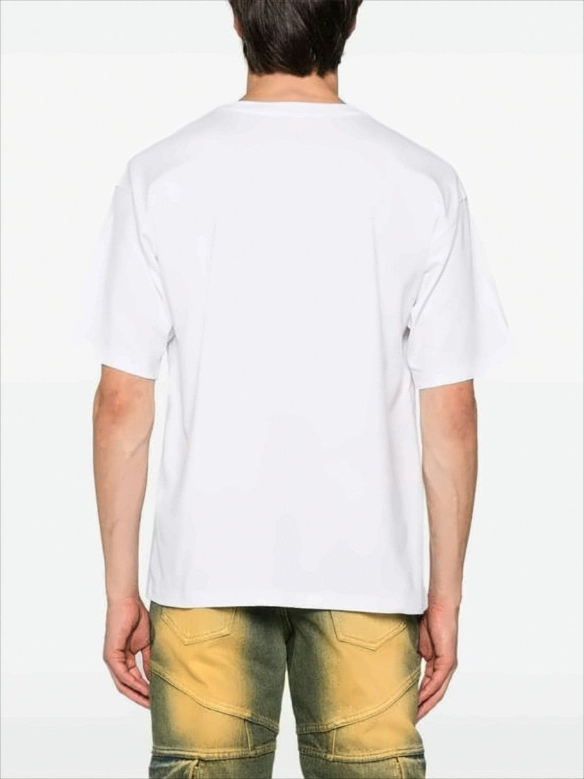 Diesel Relaxed-Fit White T-Shirt With Subtle Logo Detail