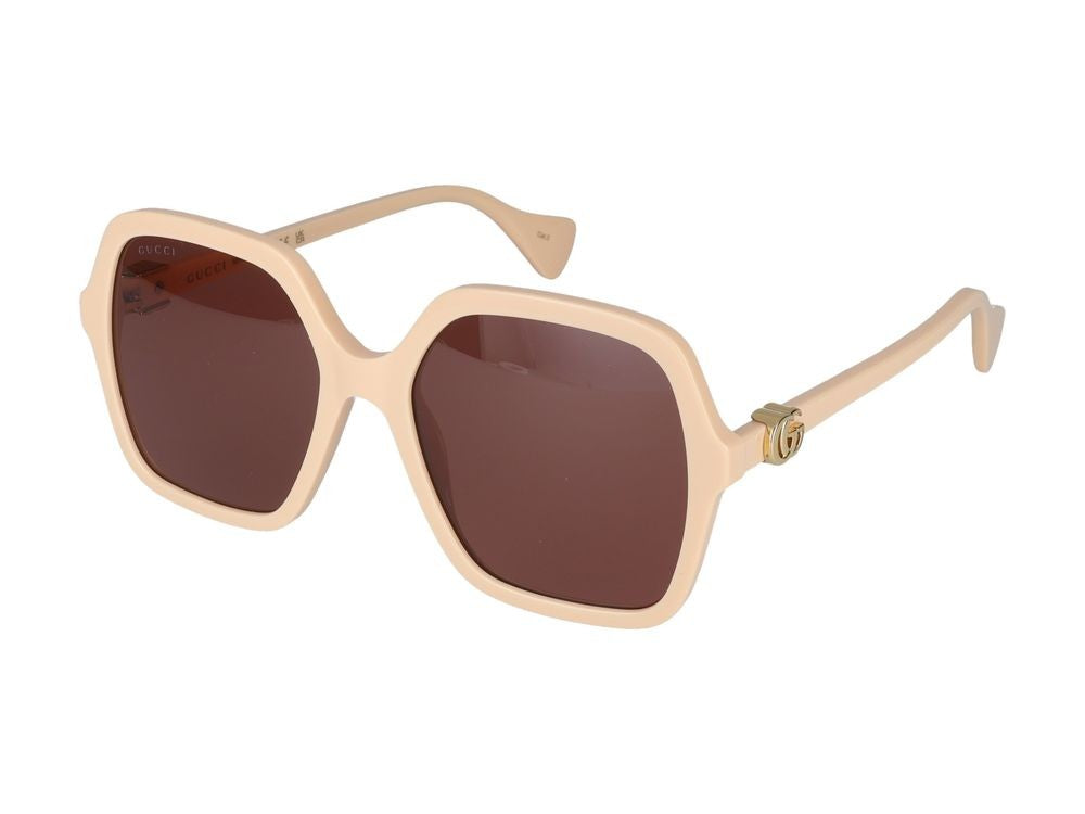Gucci Sunglasses Gg1072s 004 Ivory Ivory Brown 56/19/145