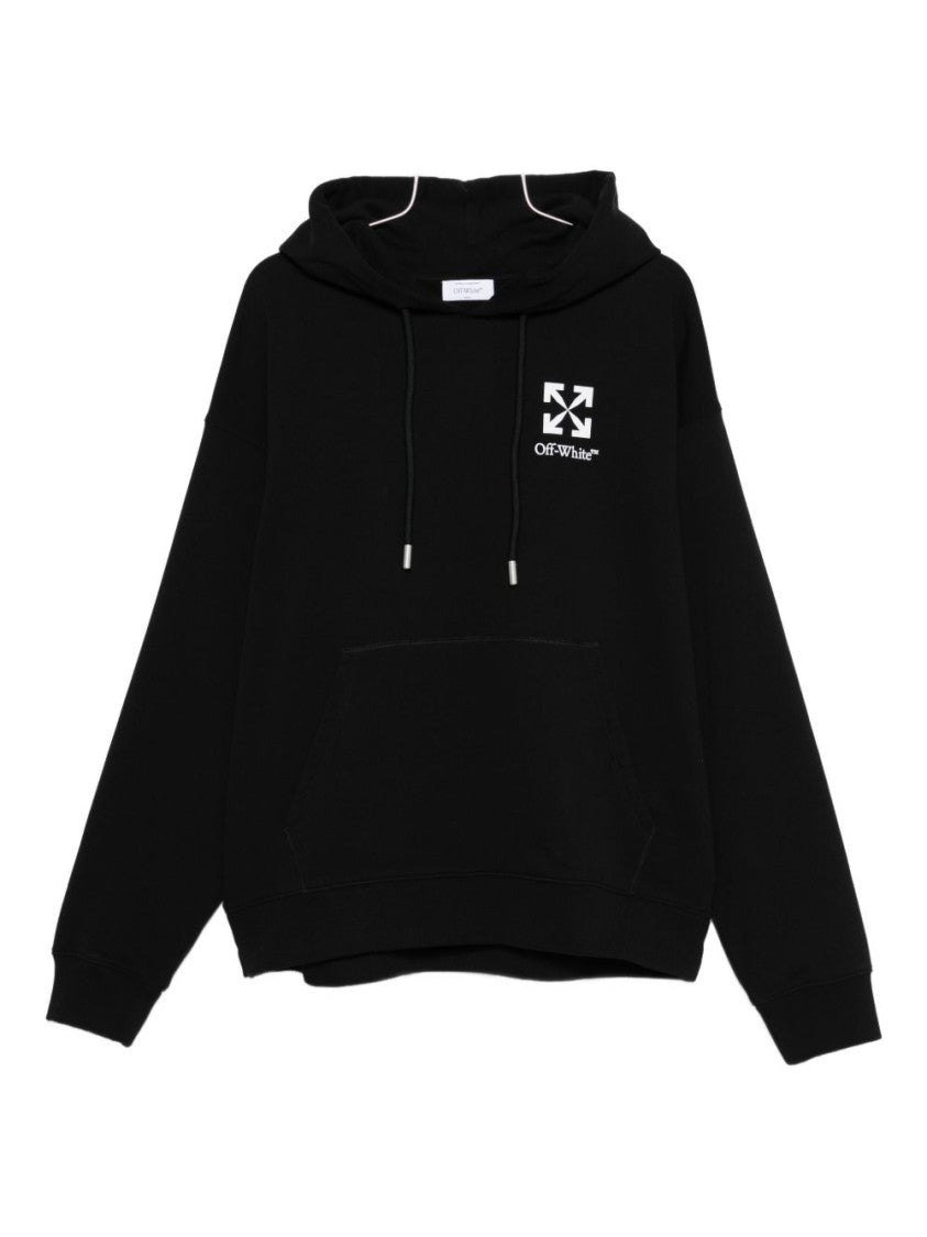 Off-White Nero E Bianco Off-White Sweatshirt With Hood