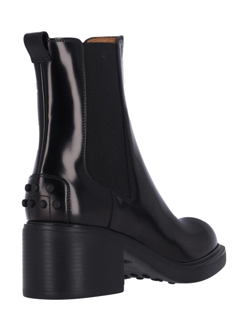 Tod's "Block" Chelsea Boots Black