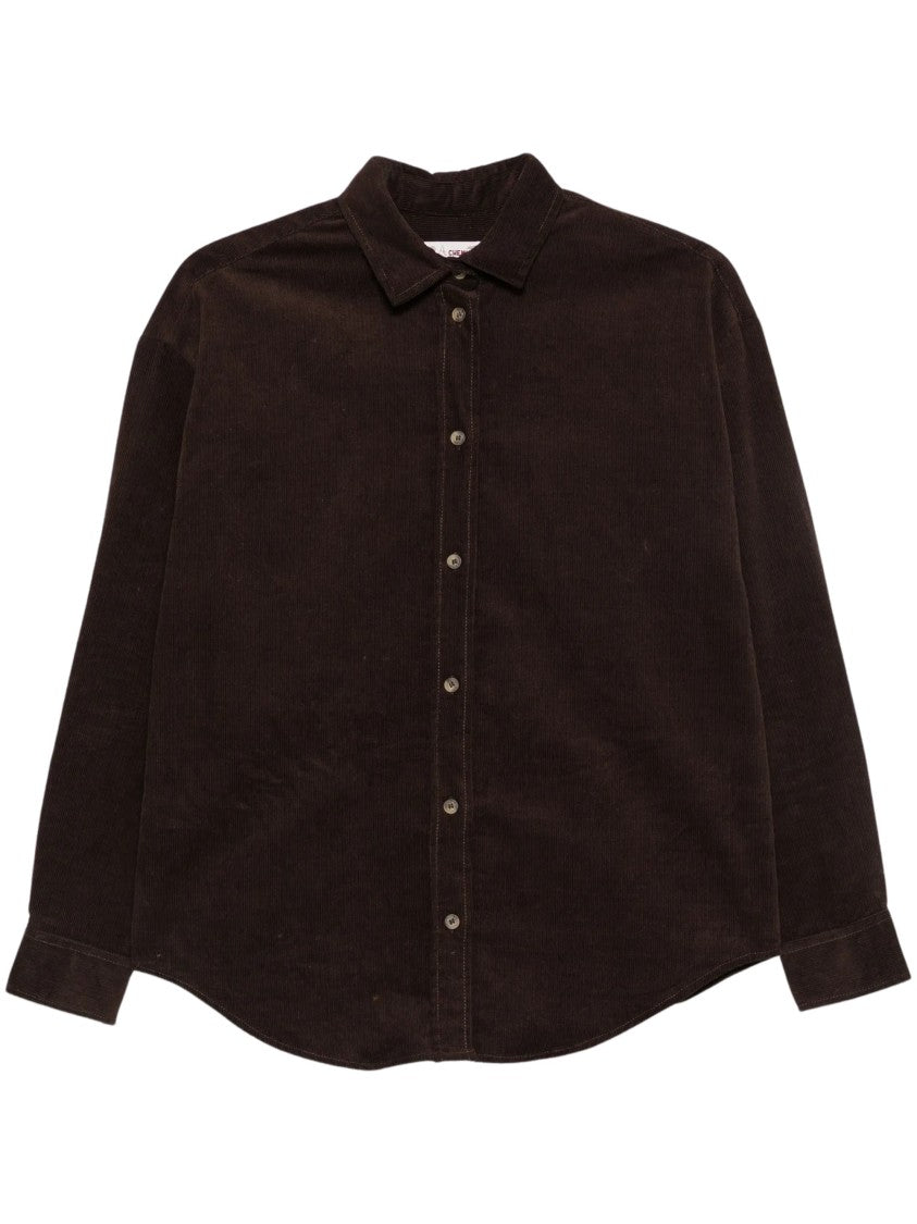 Mc2 Saint Barth Embroidered Logo Corduroy Shirt