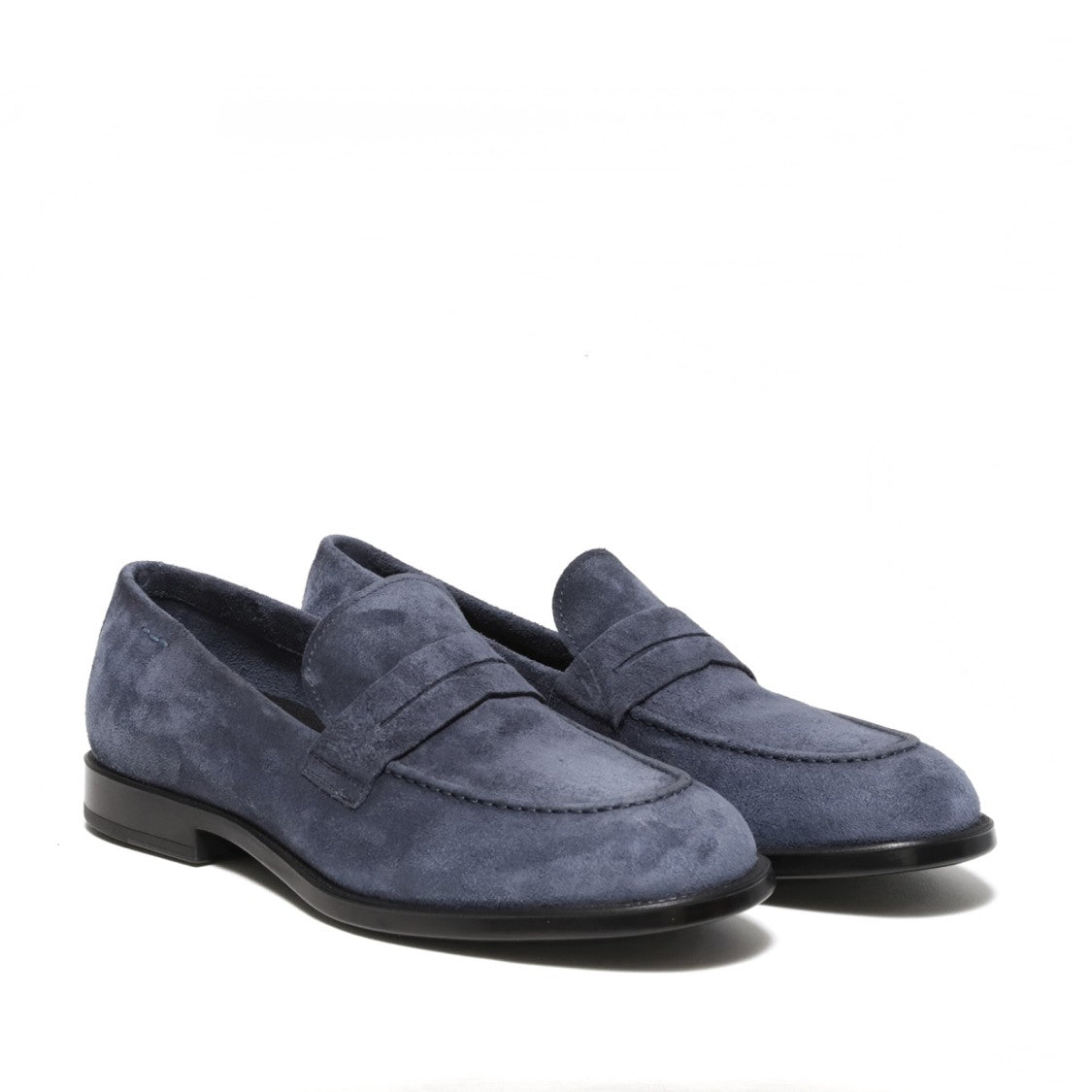 Alexander Hotto Blue Suede Moccasins