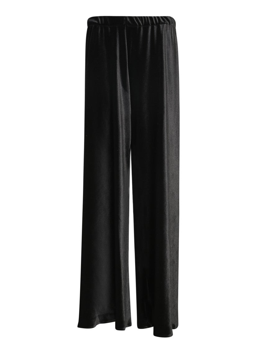 Blanca Vita Black Elastic Waistband Palazzo Trousers