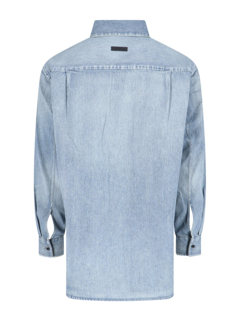 Fear Of God Relaxed Fit Denim Shirt With Classic Collar