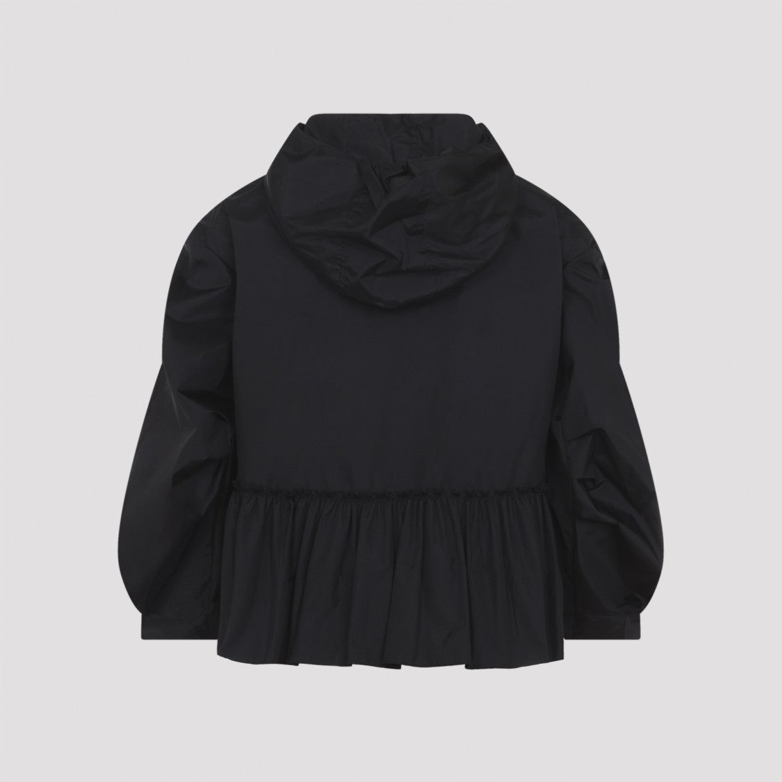 Simone Rocha Black Jacket With Gathered Peplum Hem And Voluminous Sleeves