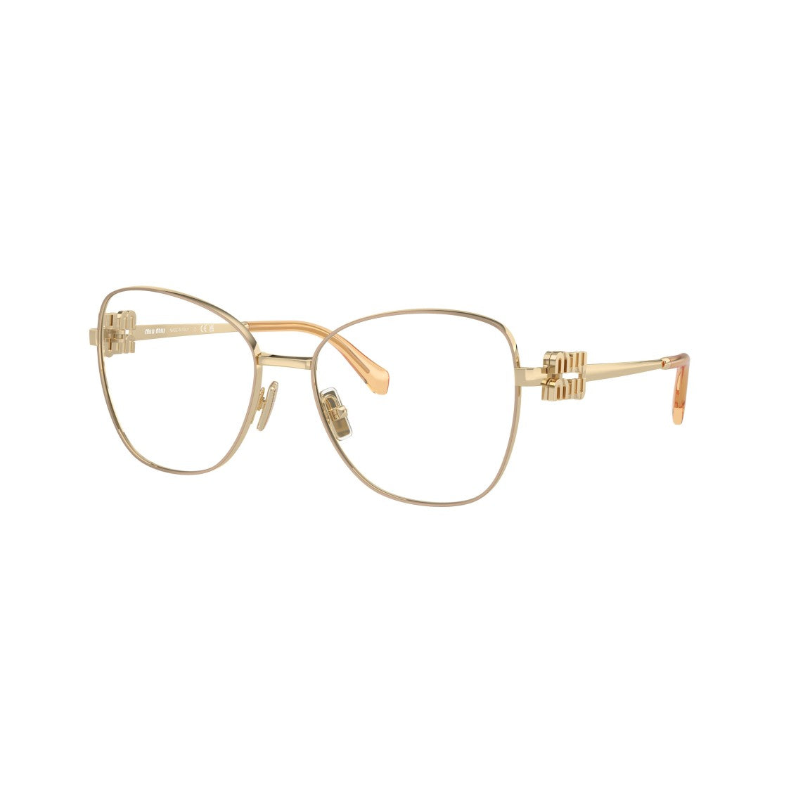 Miu Miu 0Mu 50Xv Gold-Finished Metal Frame Sunglasses