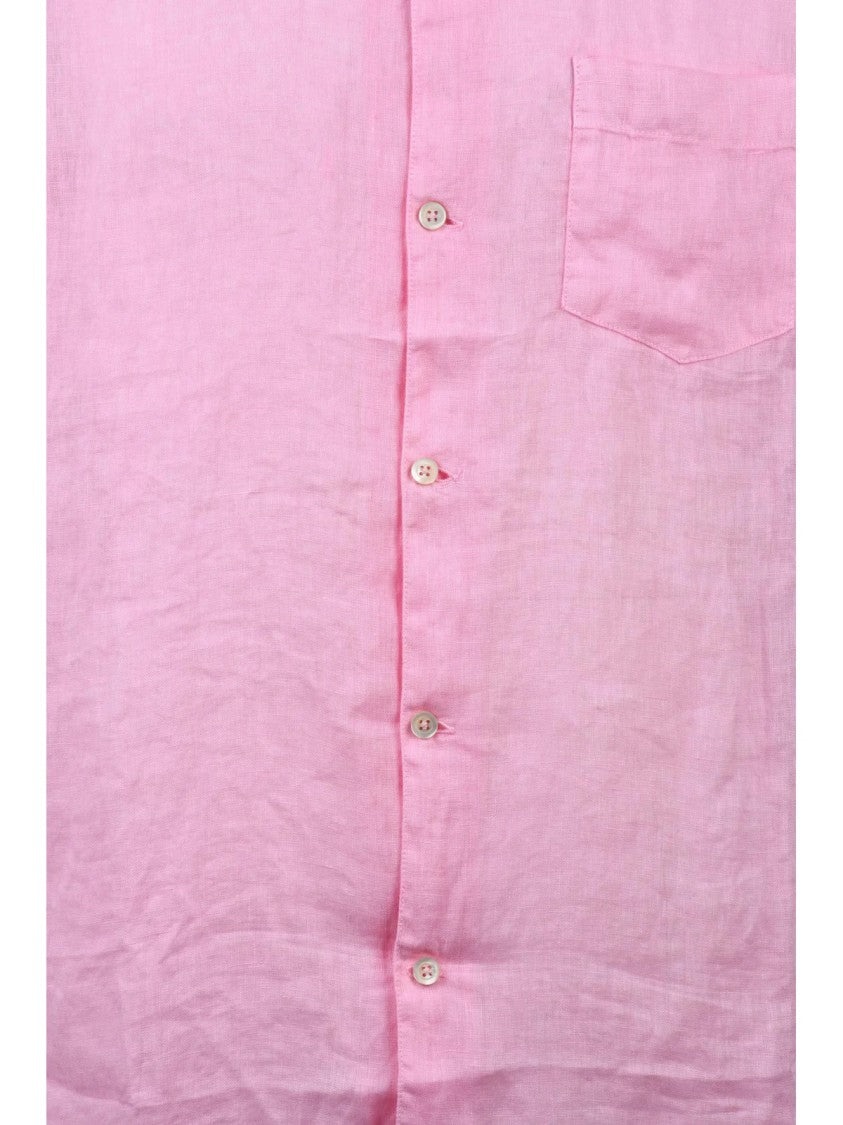Mc2 Saint Barth Pink Lightweight Linen Classic Shirt