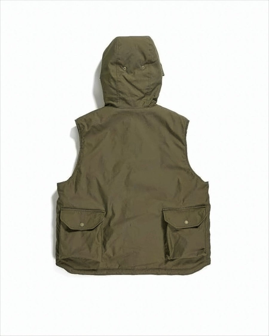 Engineered Garments Hooded Sleeveless Utility Vest With Snap Closure