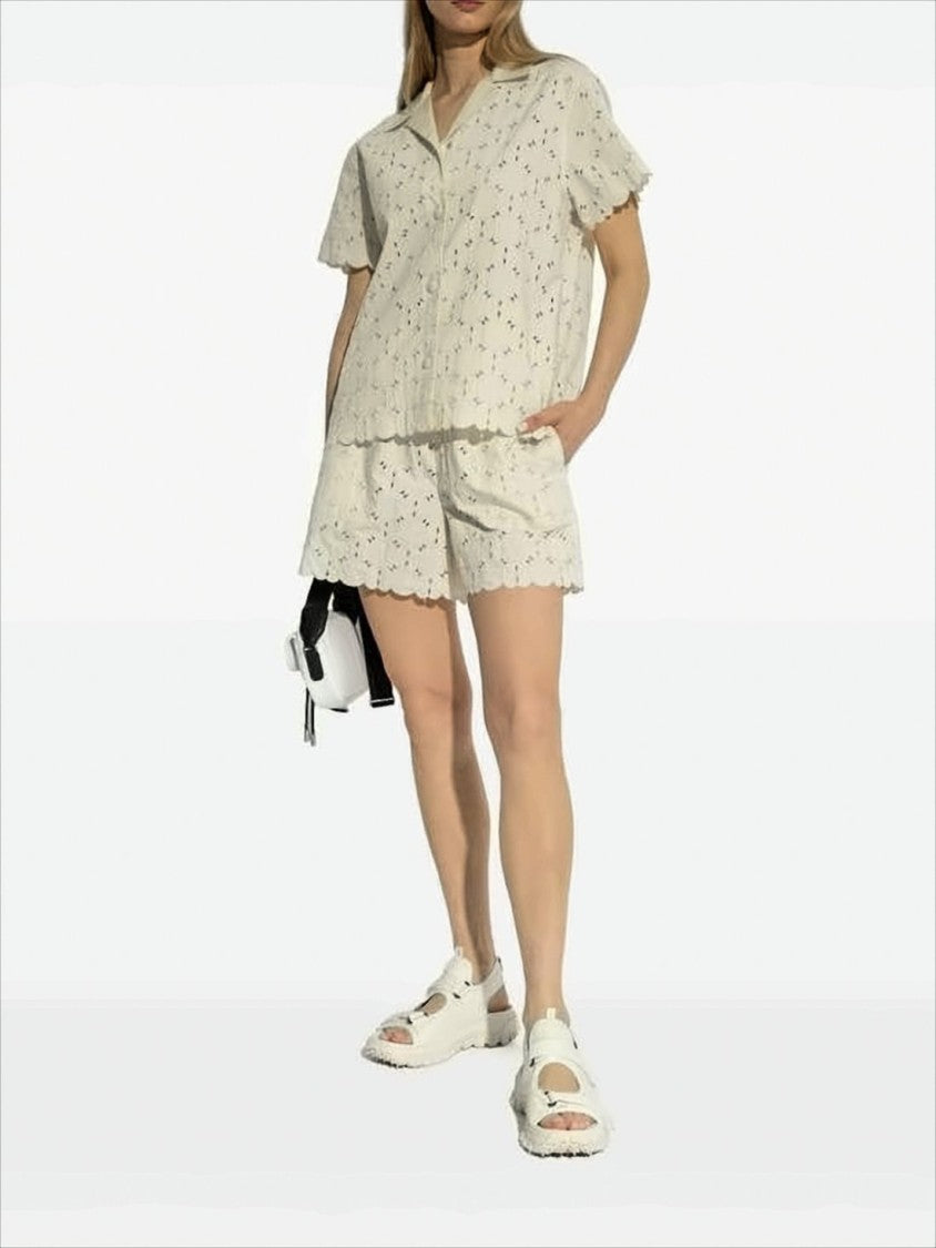 Moncler Rugged Textured White Sandals With Adjustable Straps