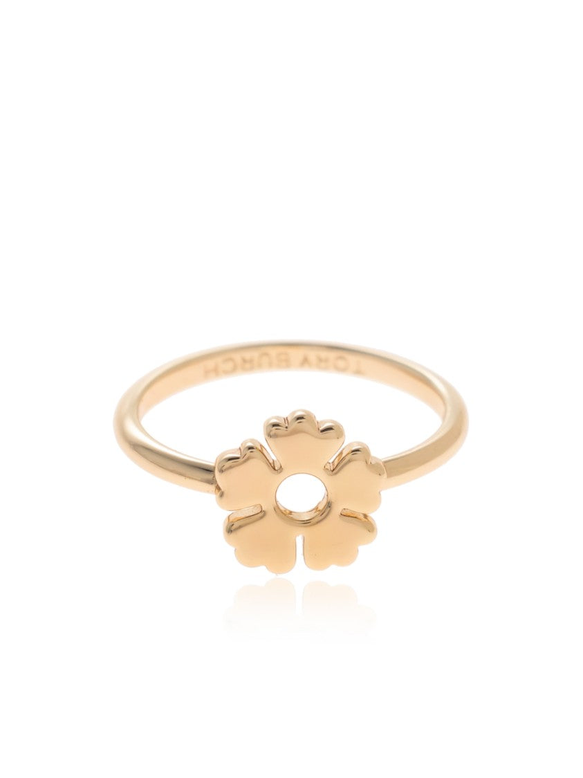Tory Burch Clover Logo Set Of Three Rings