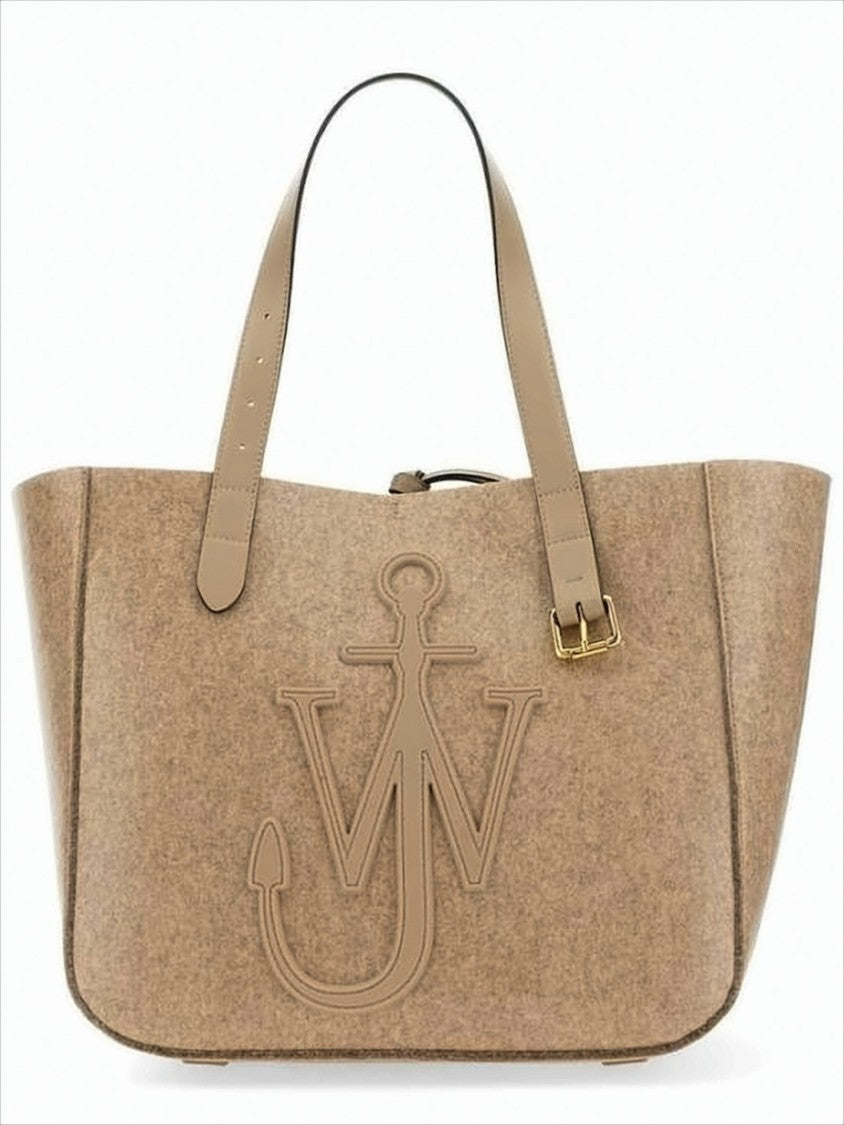 J. W. Anderson Structured Shoulder Bag With Embossed Anchor And Leather Straps