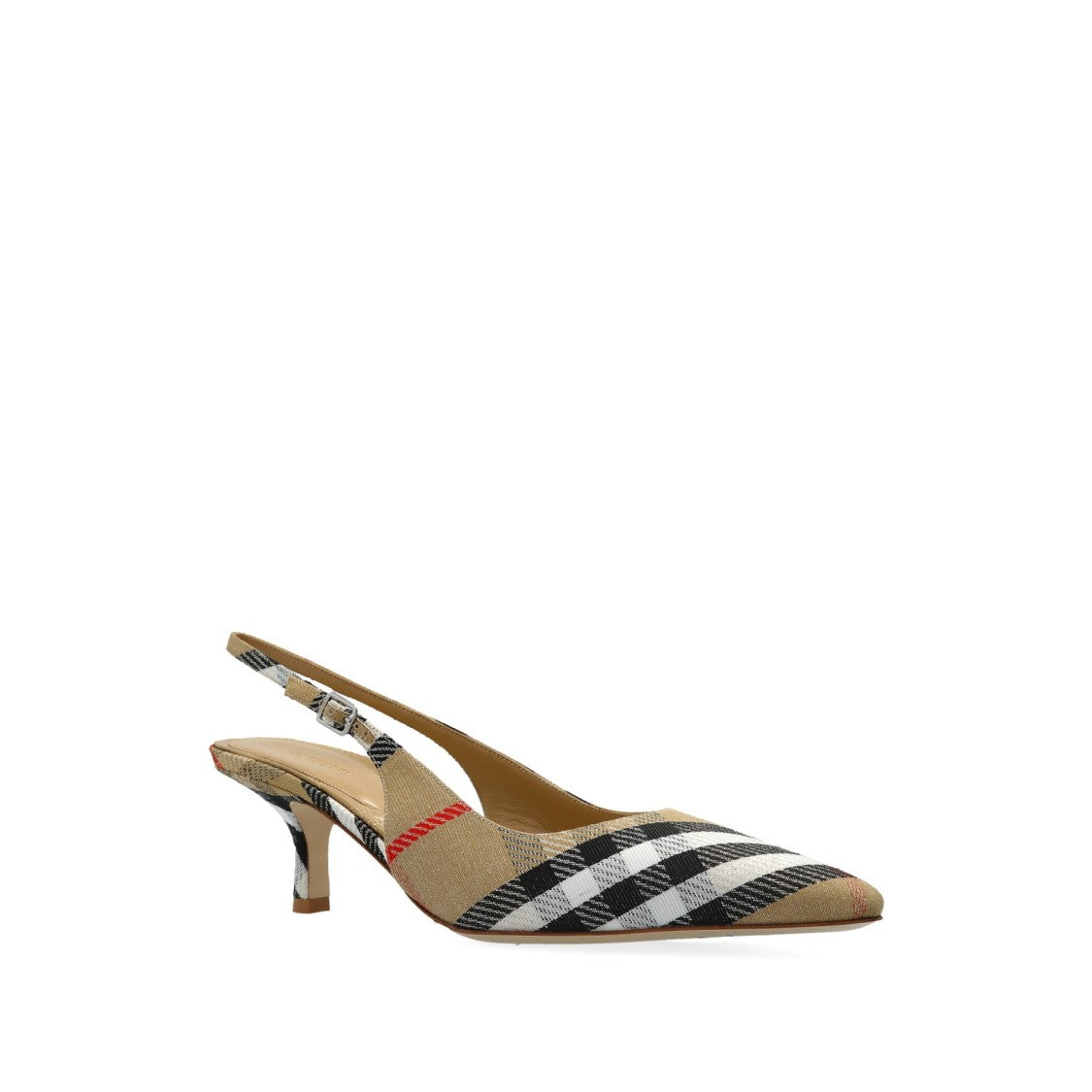 Burberry Birdie Check Slingback Pumps