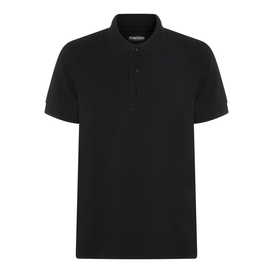 Tom Ford Timeless Black Cotton Polo Shirt