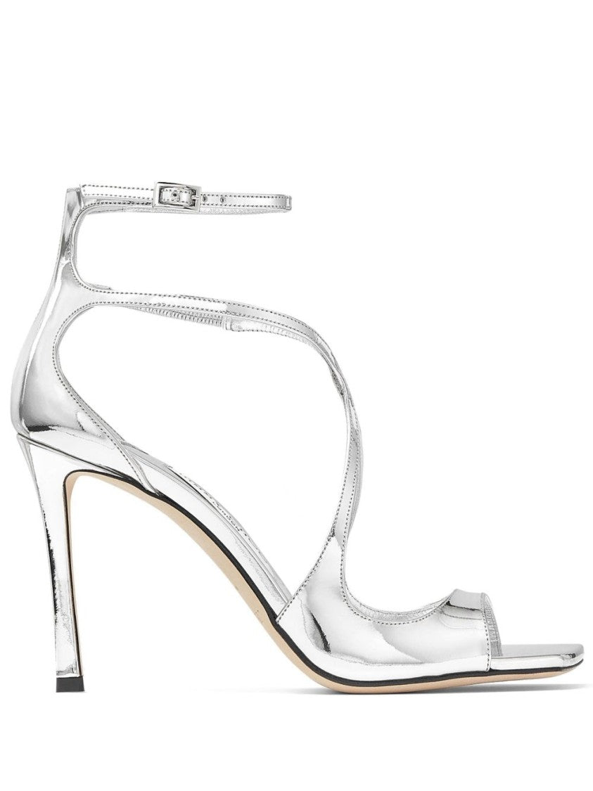 Jimmy Choo Square Open Toe Strappy Sandals With Multi-Way Design