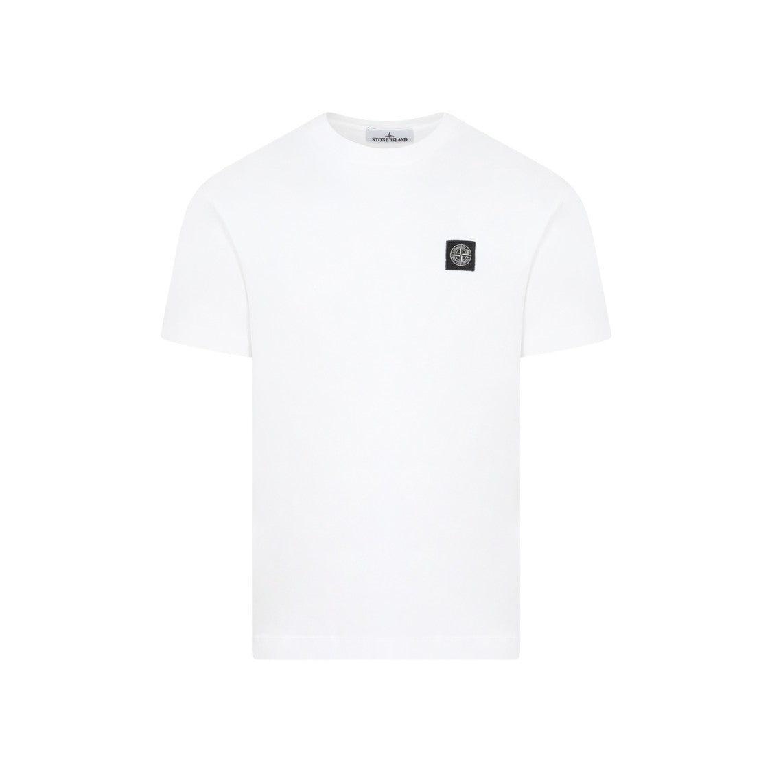 Stone Island Classic White Cotton T-Shirt With Logo Detailing