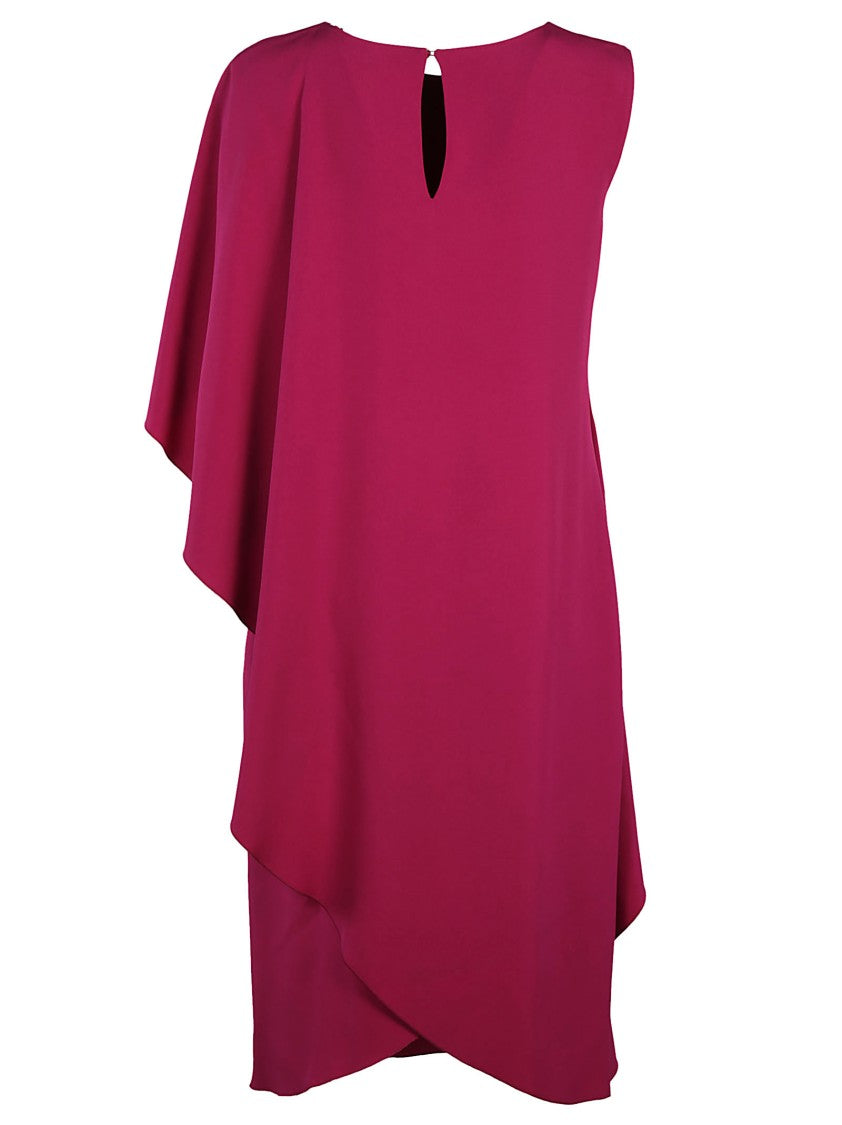 Alberta Ferretti Acetate-Blend Asymmetrical Draped Mini Dress