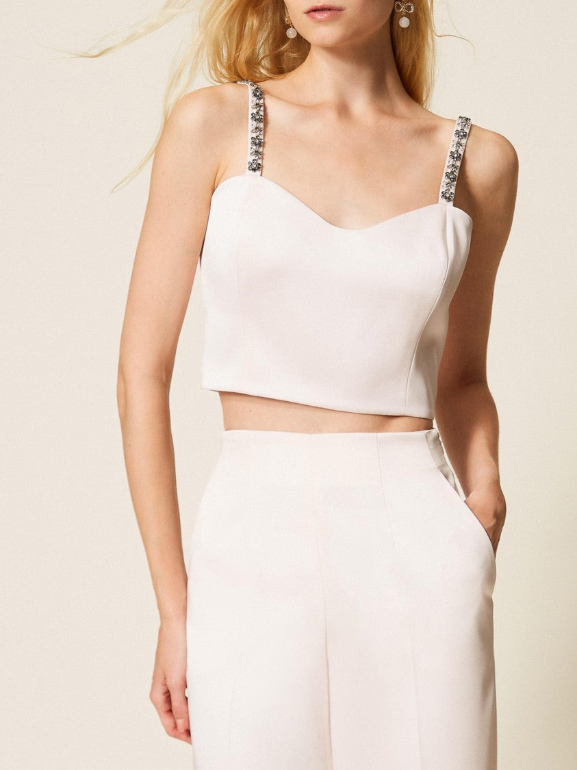 Twin-Set Sandy Pink Cropped Top