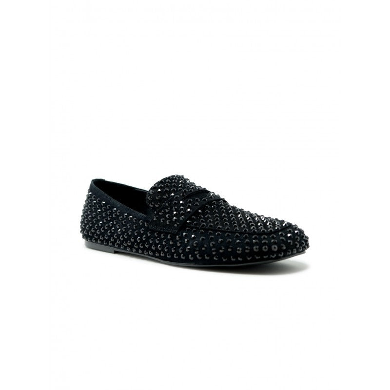 Elena Iachi R22 Black Leather/Glitter Loafer