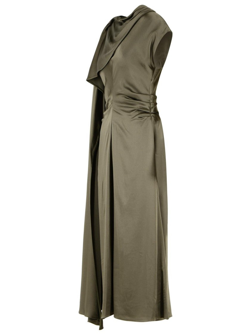 Simkhai 'Jacka' Green Satin Midi Dress