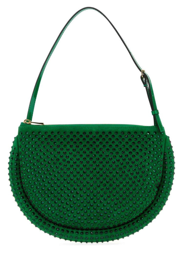 J. W. Anderson Green Suede Bumper-Moon Shoulder Bag