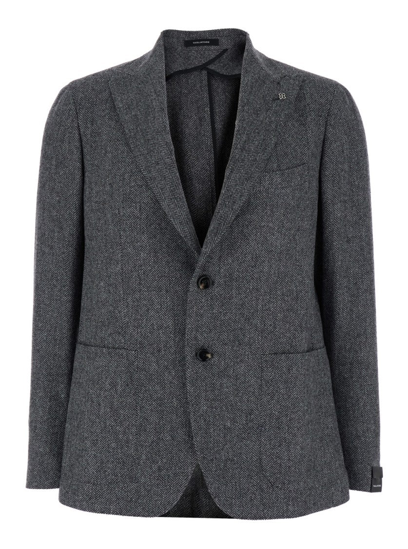 Tagliatore Grey Single-Breasted Jacket