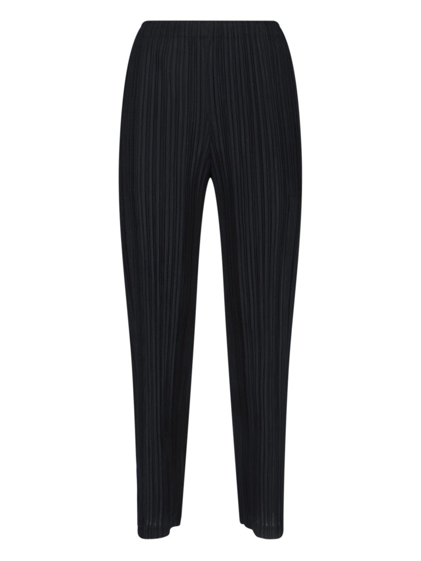 Pleats Please Black Pleated Slim Pants