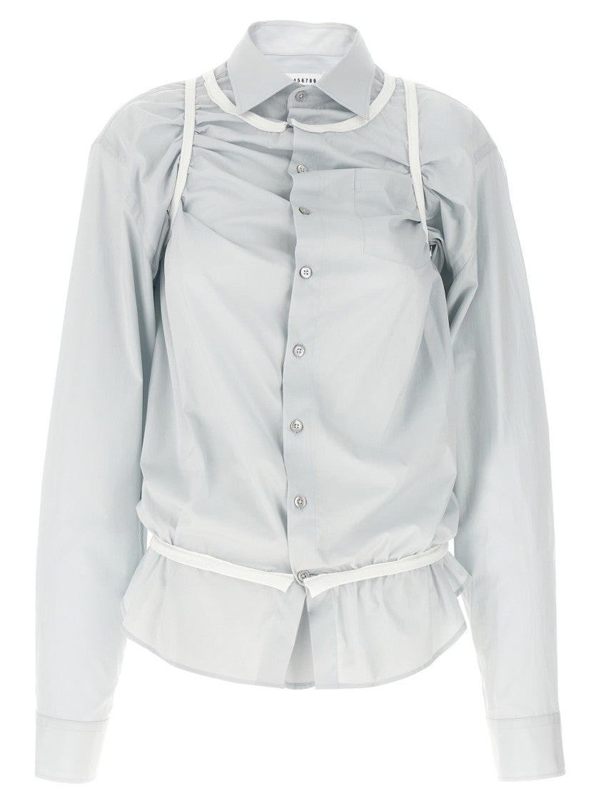 Maison Margiela Layered Cotton Shirt With Structured Top