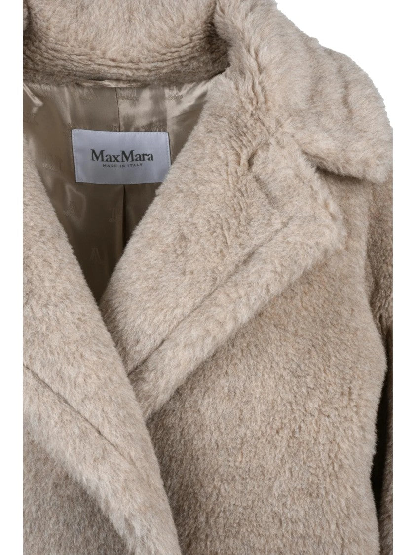Max Mara Double-Breasted Alpaca-Cashmere Blend Coat With Lined Interior
