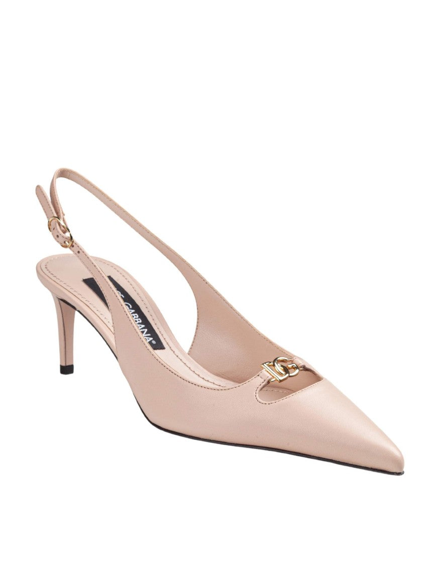 Dolce & Gabbana Nude Nappa Slingbacks