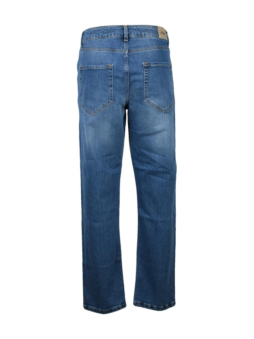 Jijil Blue Cotton Elastane Stretch Jeans