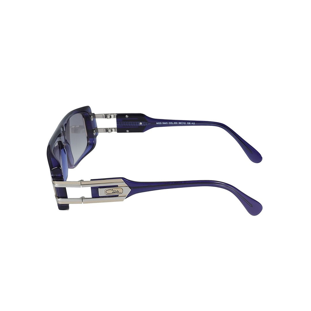 Cazal 164/3 Angular Frame Sunglasses In Deep Translucent Blue