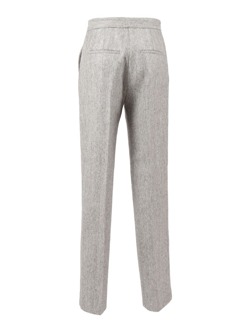 Antonelli Straight-Leg Tailored Pants With Clean Waistband And Front Pleats