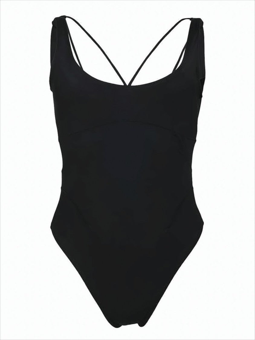 Jacquemus Minimalist One-Piece Swimsuit With Crossback Straps
