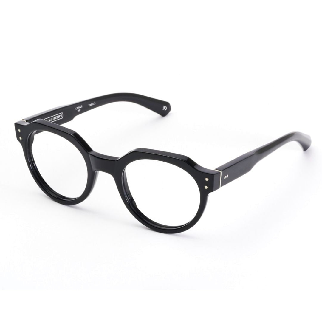 Kador Bold Round Frame Metal-Rivets Sunglasses