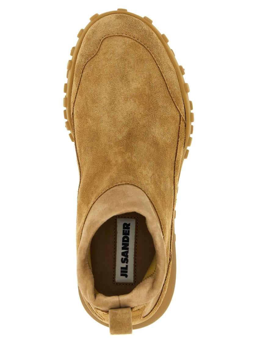 Jil Sander Suede Lace-Up Sneakers