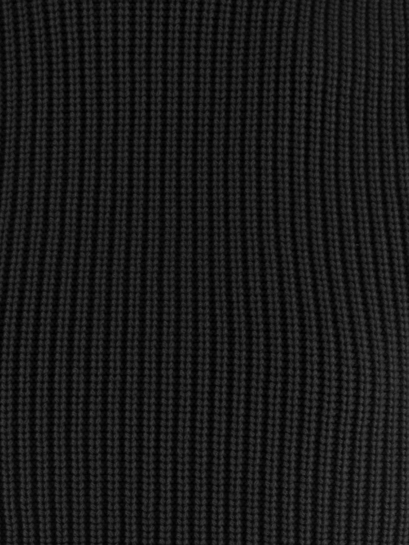 Sa Su Phi Black High-Neck Ribbed Cashmere Scarf