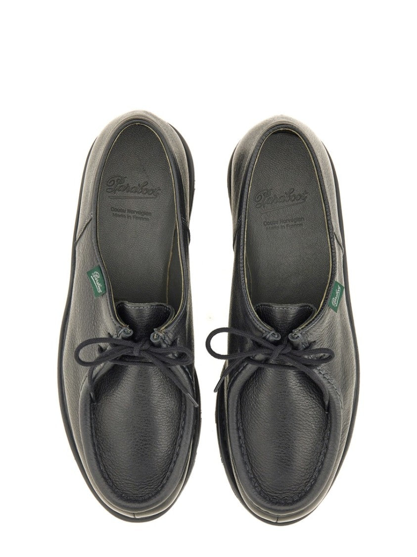 Paraboot Michael Black Leather Moccasins