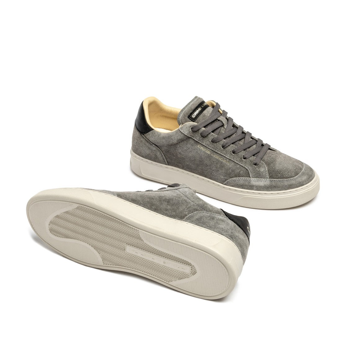 Crime London Grey Suede Eclipse Sneakers