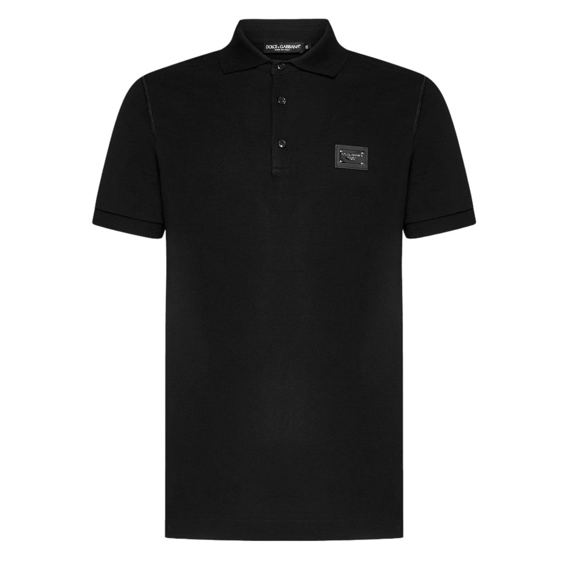Dolce & Gabbana Minimalist Patch Short-Sleeve Polo Shirt