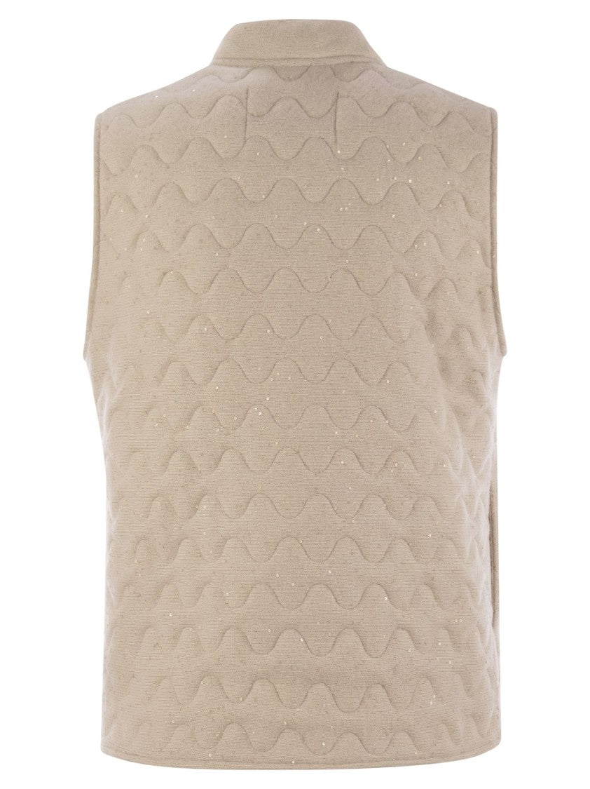 Fabiana Filippi Quilted Yarn And Sequin Waistcoat