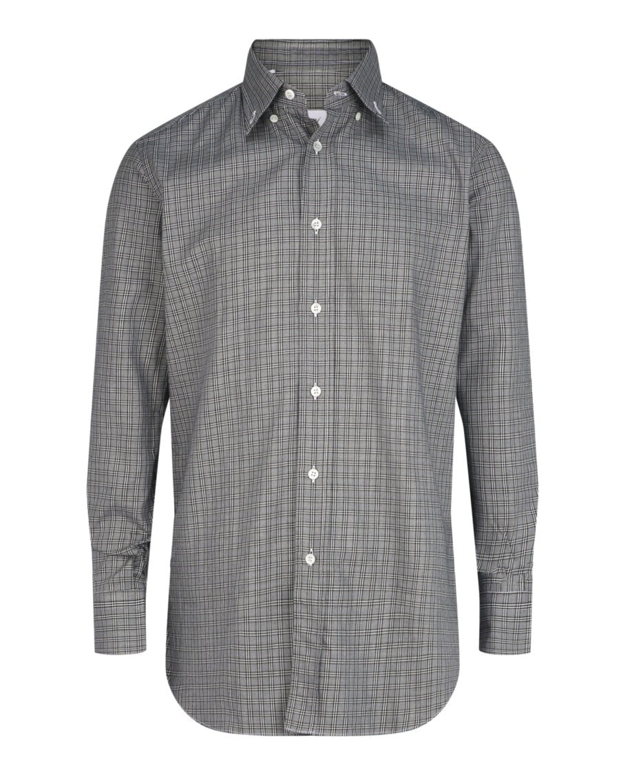 Brioni Plaid Button-Up Dress Shirt