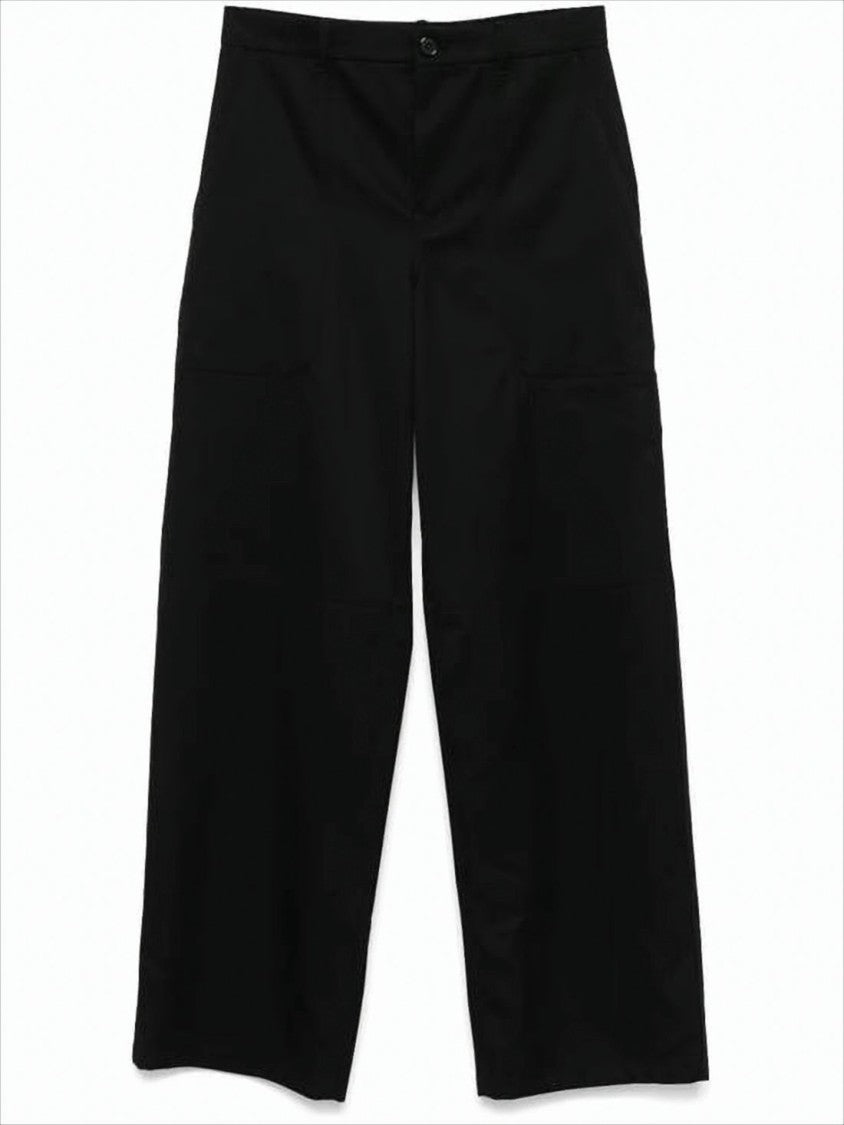 Loewe Relaxed Wide-Leg Straight Pants With Utilitarian Pockets