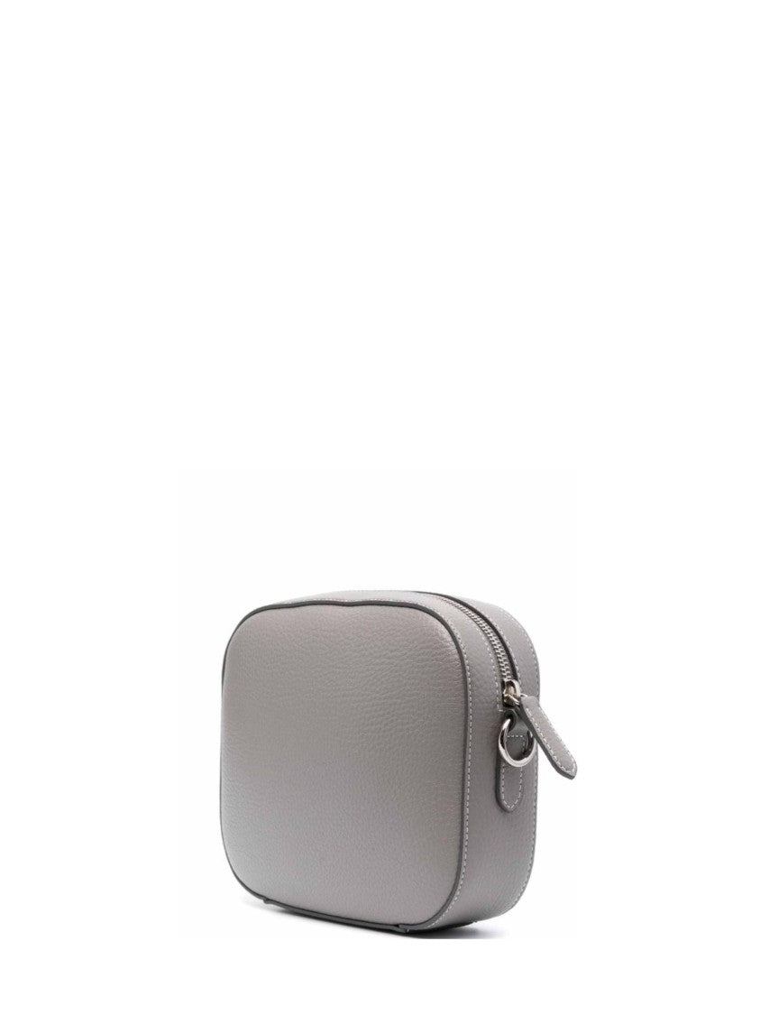 Stella Mccartney Grey Fabric Strap Faux Leather Shoulder Bag